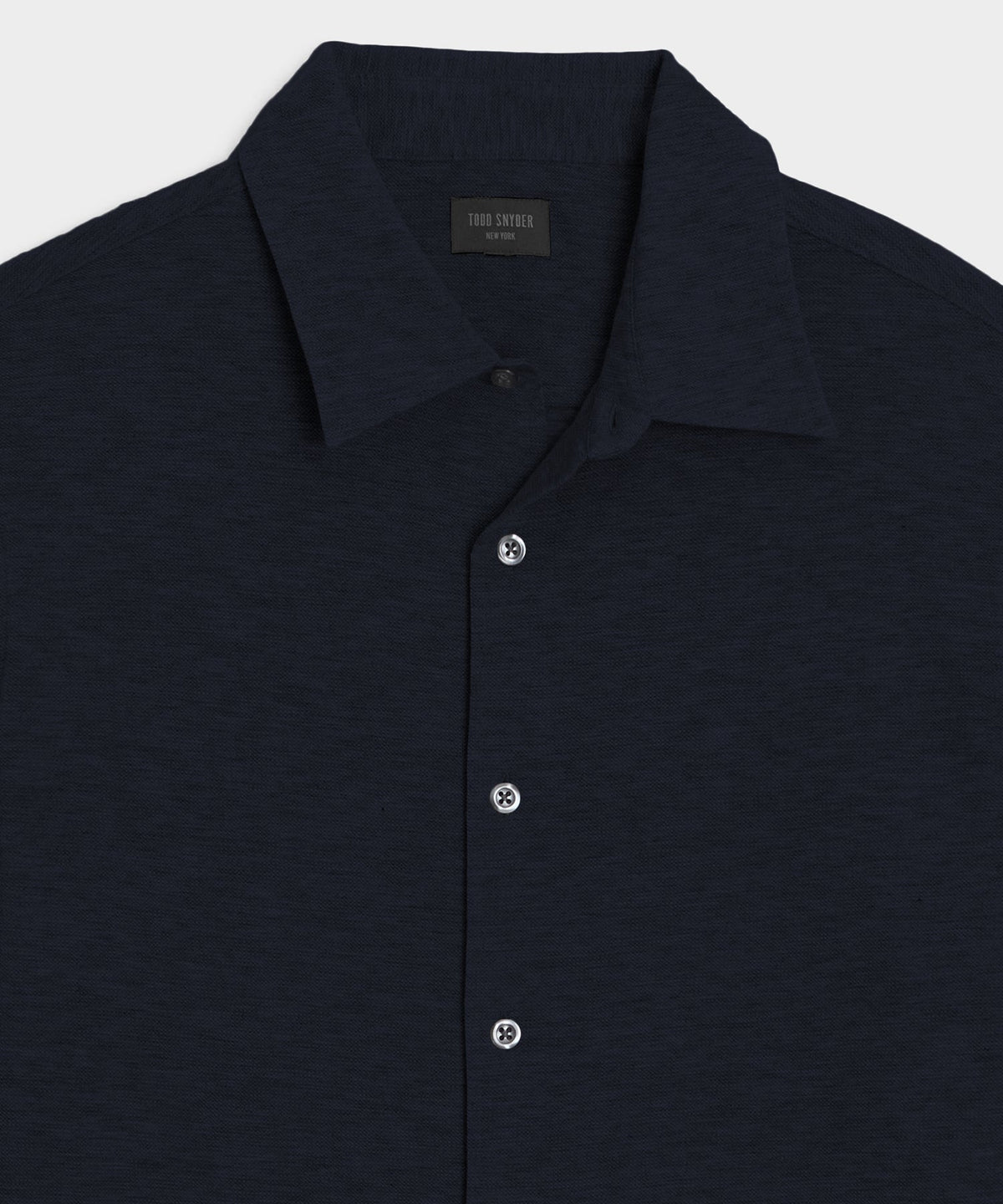 Cotton-Cashmere Pique Shirt - Navy