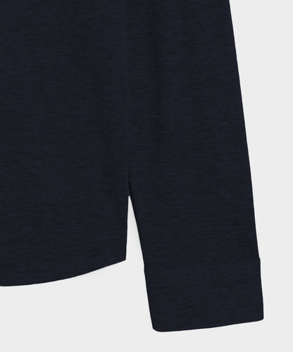 Cotton-Cashmere Pique Shirt - Navy