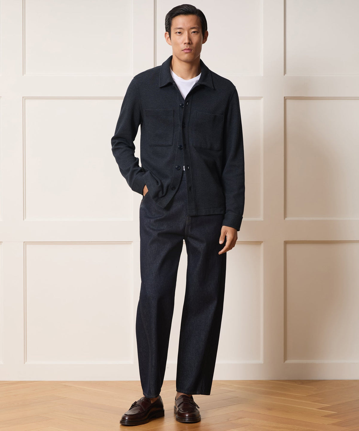 Knit Utility Shirt - Navy