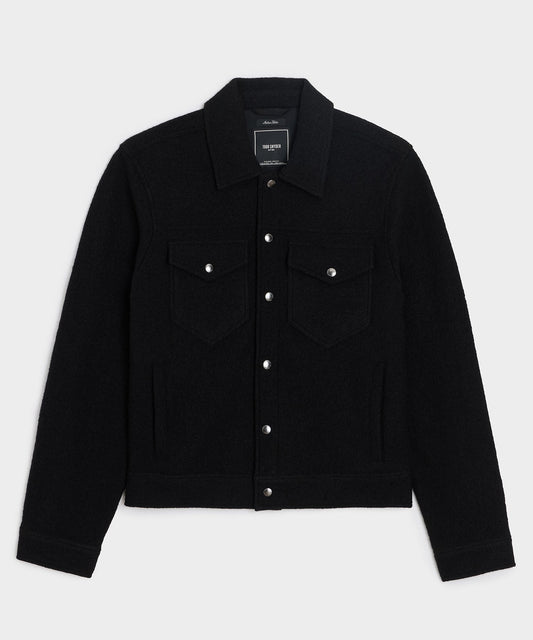 Boiled Wool Dylan Jacket - Black