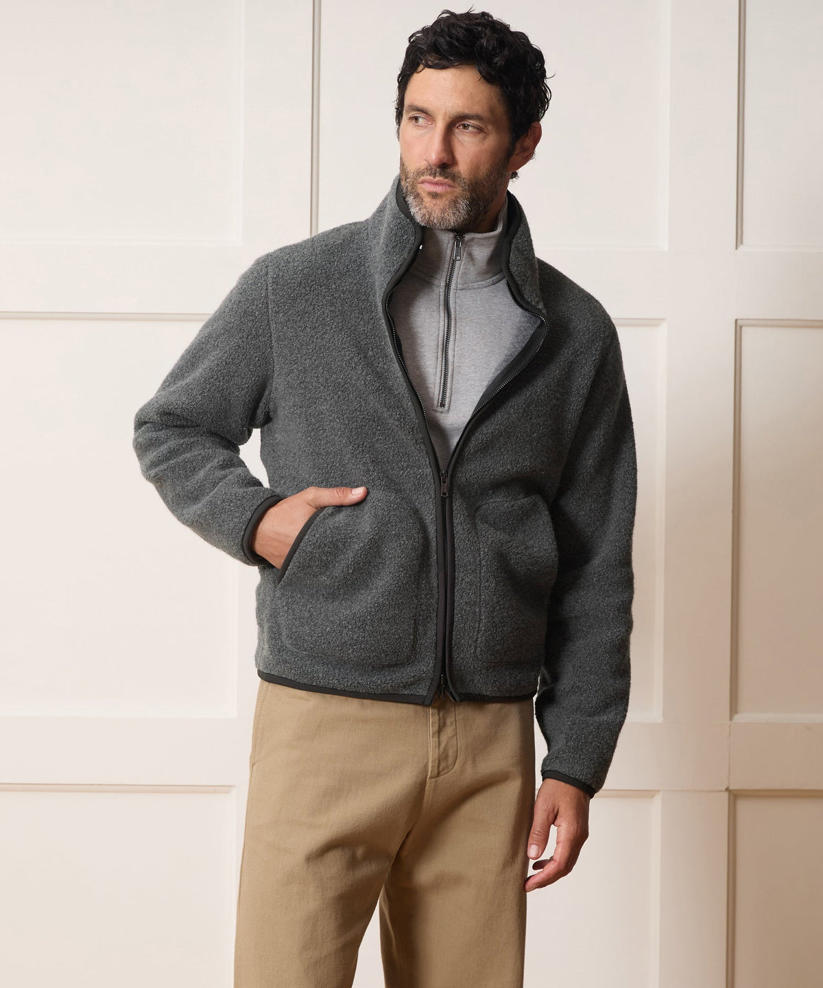 Italian Upstate Sherpa Jacket - Charcoal Heather