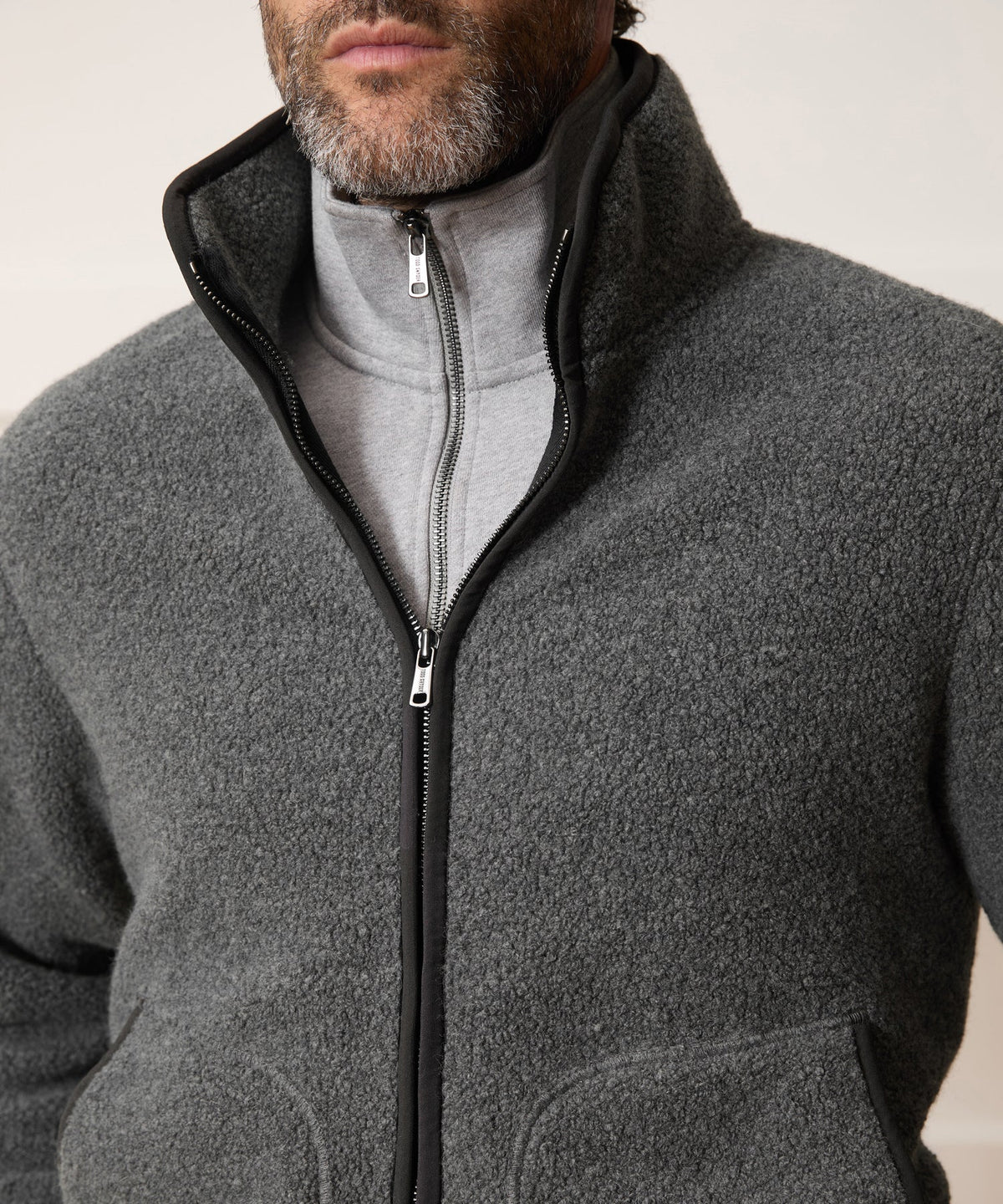 Italian Upstate Sherpa Jacket - Charcoal Heather