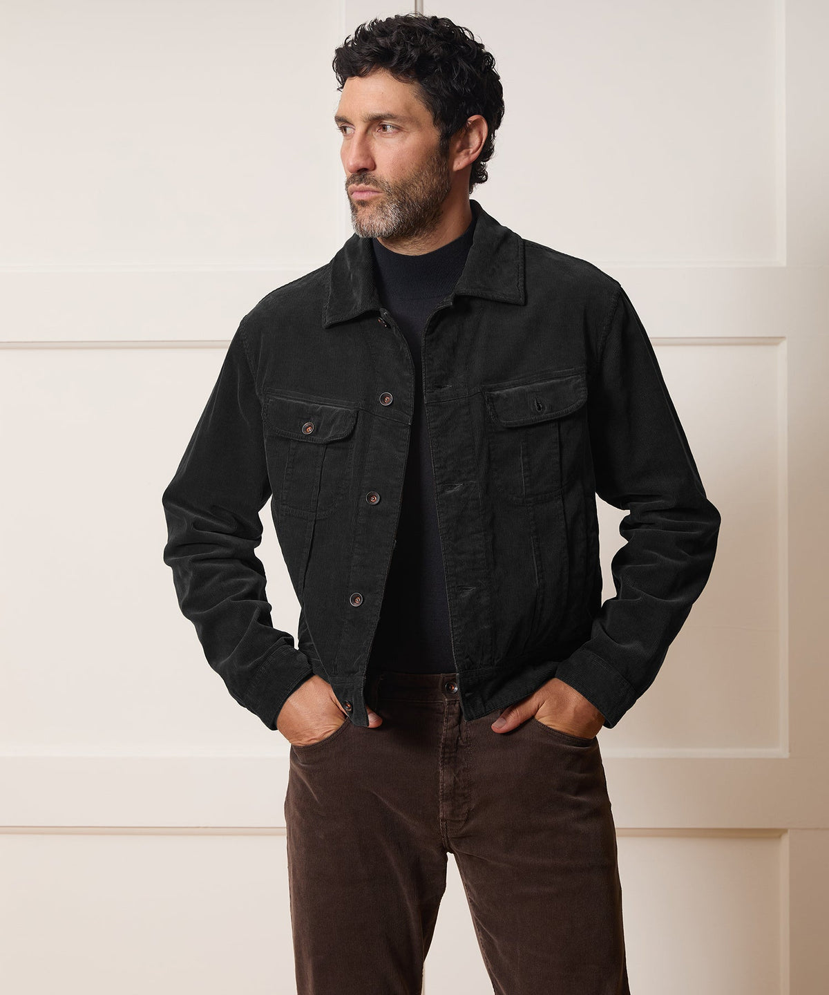 Corduroy Bowery Jacket - Black