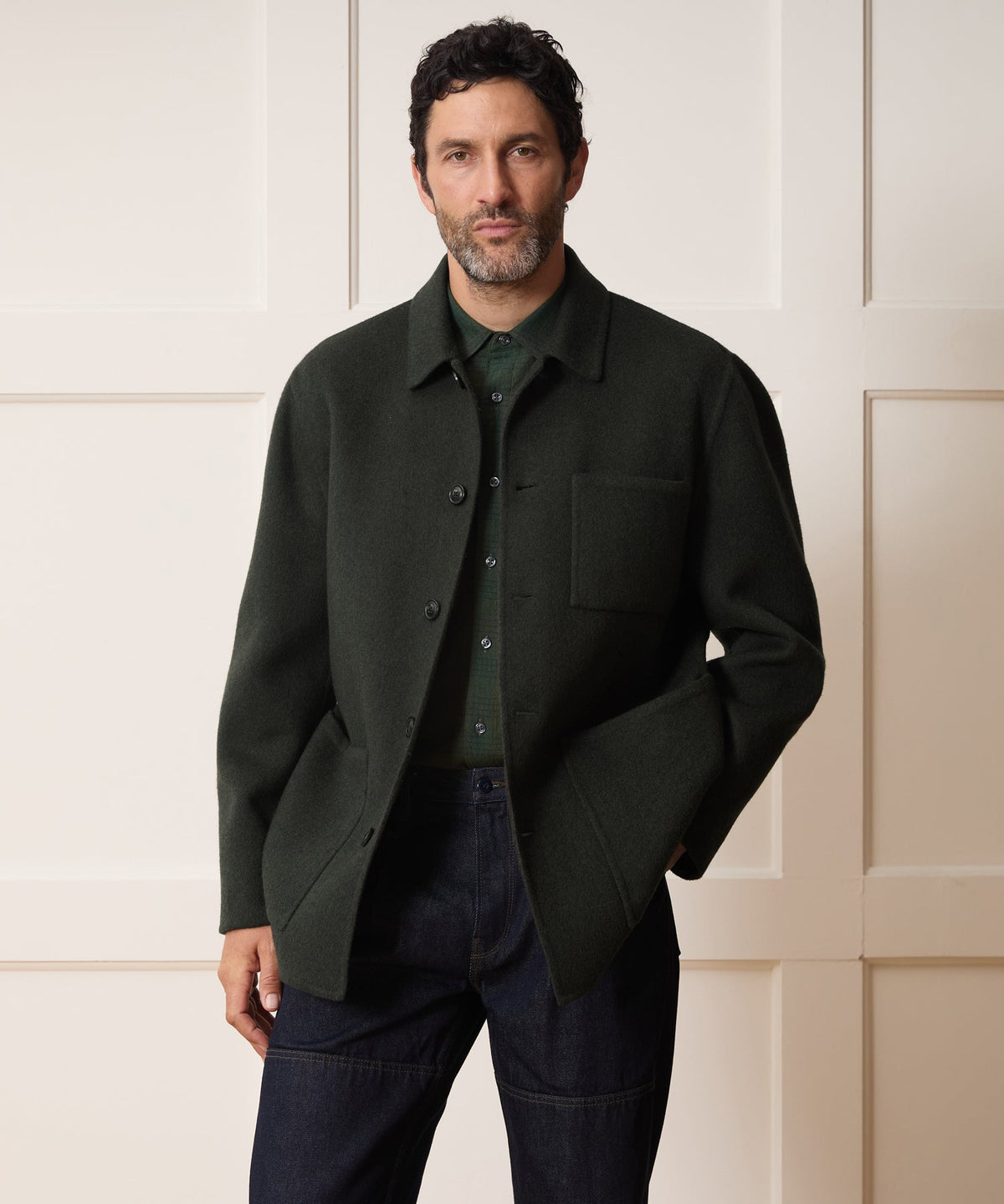 Cashmere Chore Coat - Snyder Olive