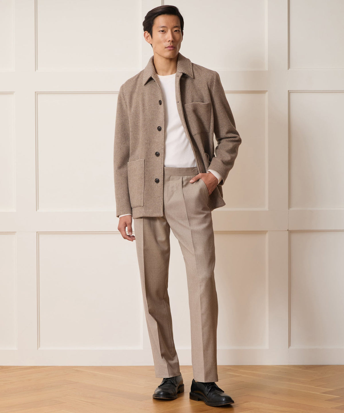 Wool-Cashmere Chore Coat - Taupe