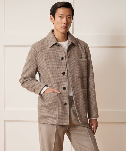 Wool-Cashmere Chore Coat - Taupe