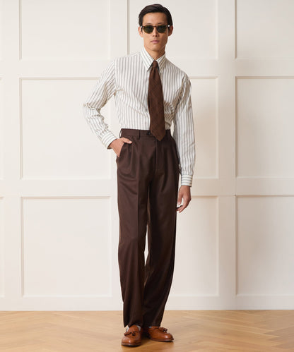 Italian Flannel Wythe Trouser - Hazelnut