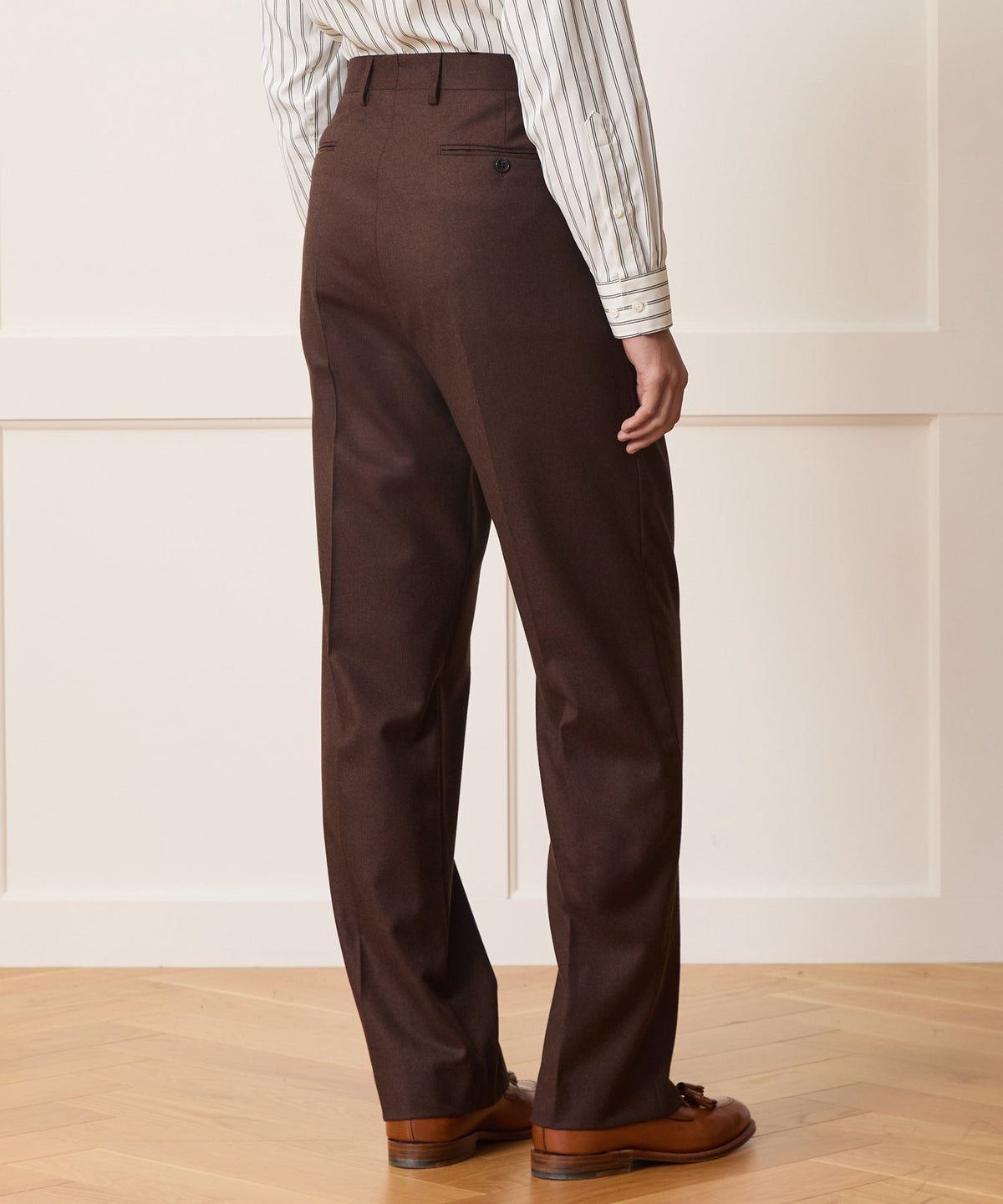 Italian Flannel Wythe Trouser - Hazelnut