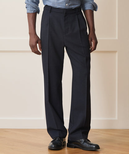 Italian Lightweight Wool Officer Trouser - Library Ink