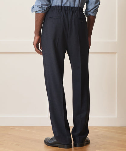 Italian Lightweight Wool Officer Trouser - Library Ink