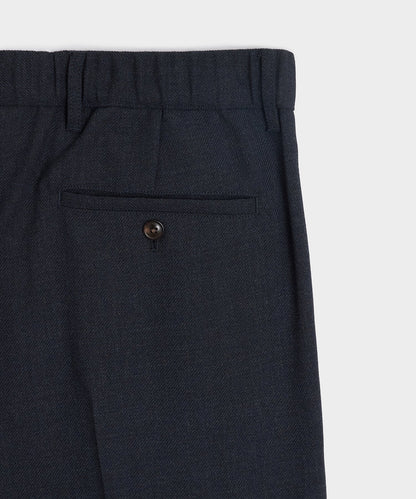 Italian Lightweight Wool Officer Trouser - Library Ink