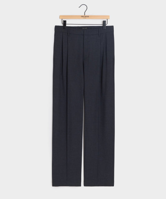 Italian Lightweight Wool Officer Trouser - Library Ink