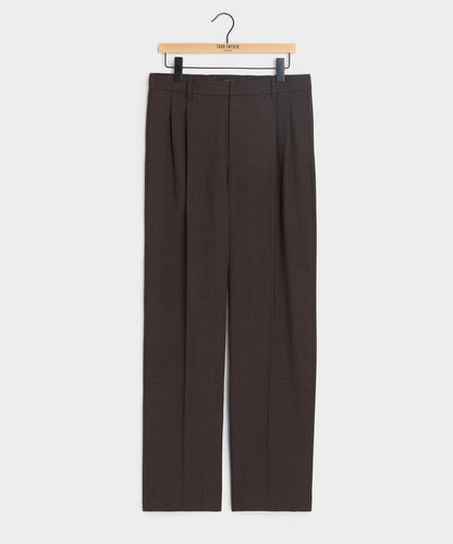 Italian Lightweight Wool Officer Trouser - Moorland Bark