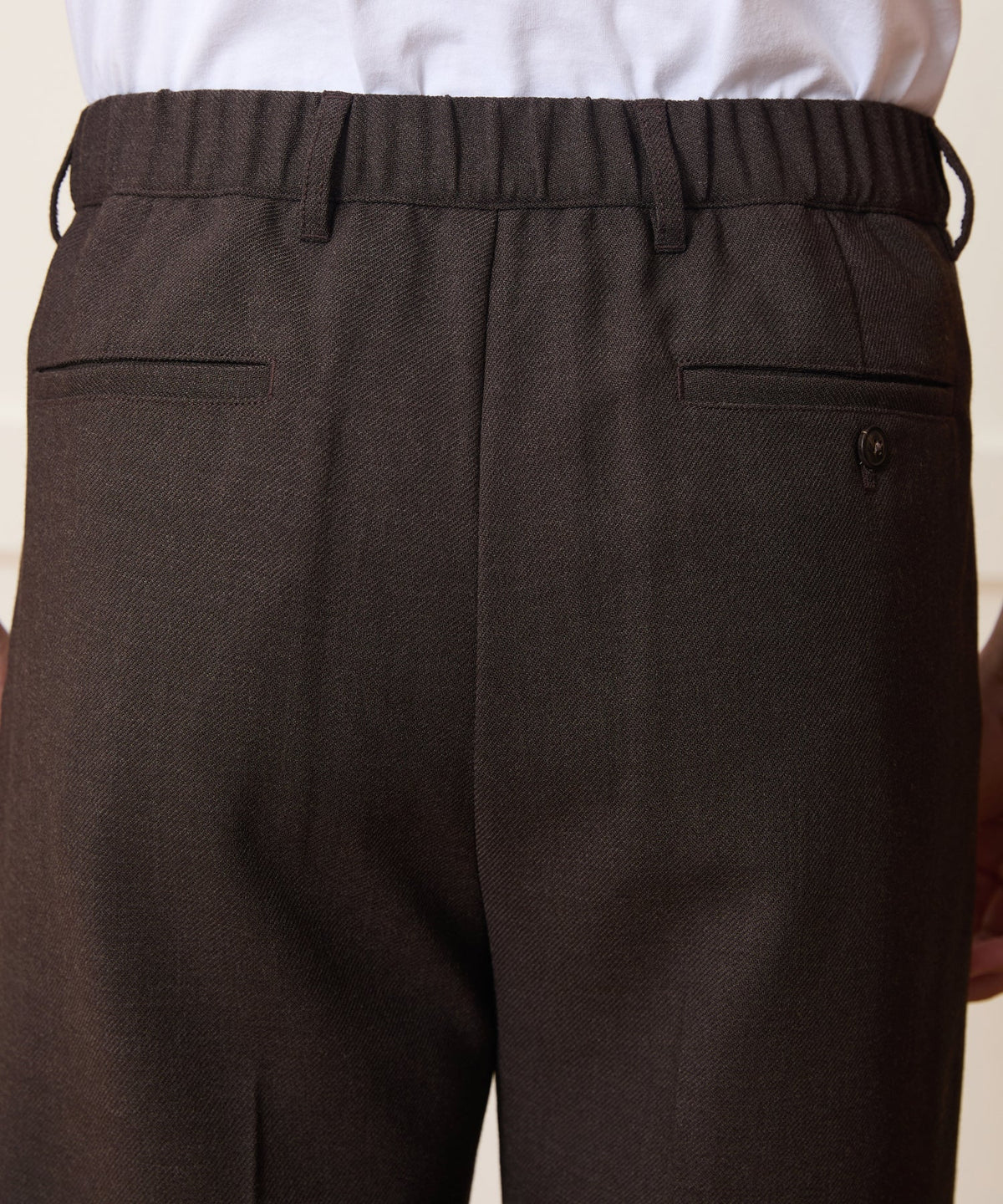 Italian Lightweight Wool Officer Trouser - Moorland Bark
