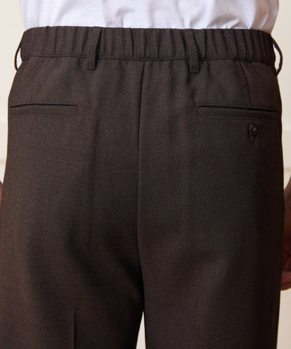 Italian Lightweight Wool Officer Trouser - Moorland Bark