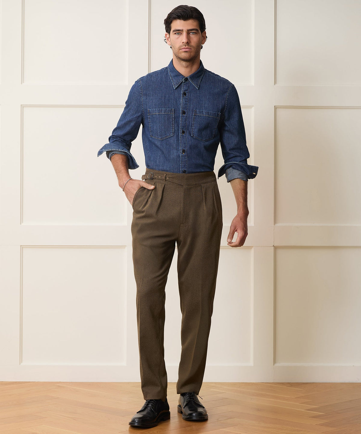 Italian Cavalry Twill Gurkha Trouser - Brown