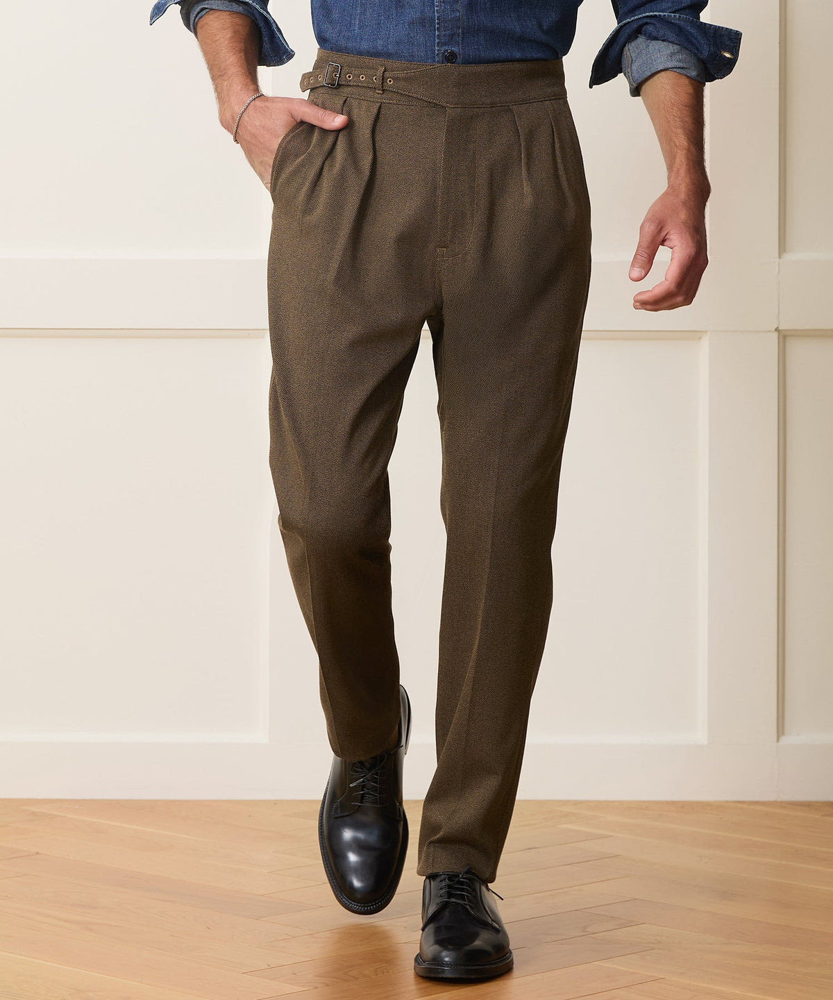 Italian Cavalry Twill Gurkha Trouser - Brown
