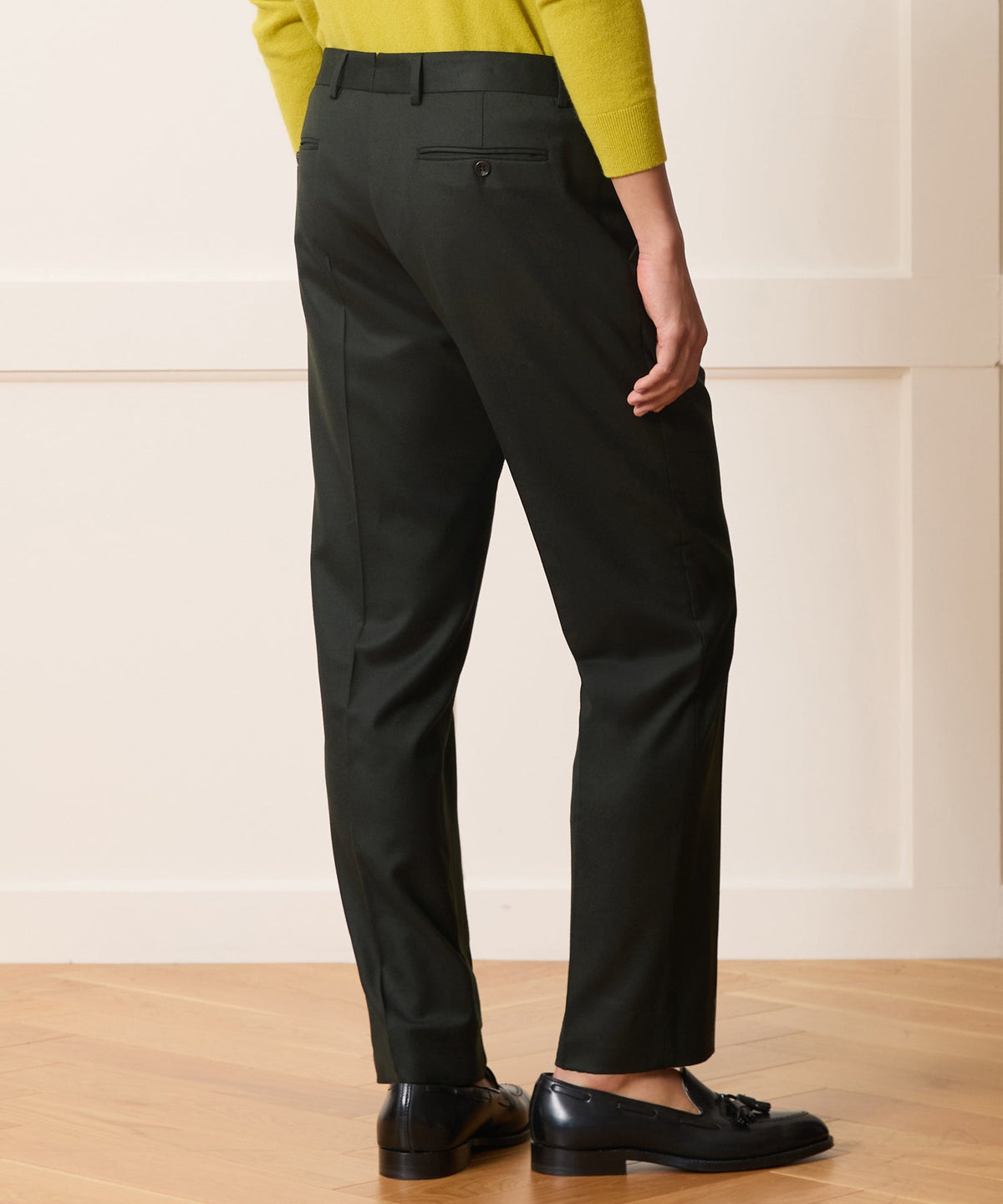 Italian Flannel Sutton Trouser - Emerald Green