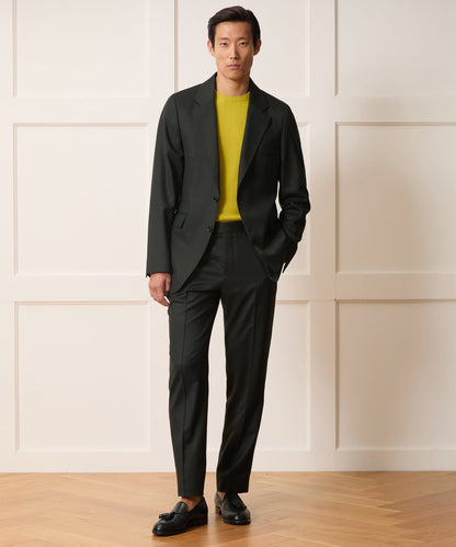 Italian Flannel Sutton Trouser - Emerald Green