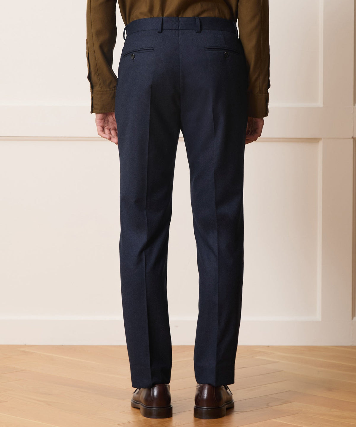 Italian Flannel Sutton Trouser - Ink Navy
