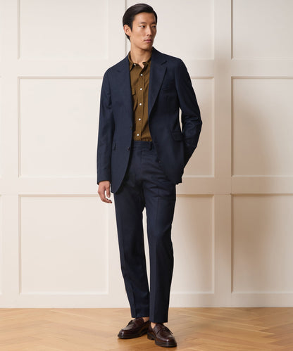 Italian Flannel Sutton Trouser - Ink Navy