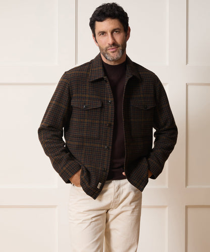 Italian Wool Lowland Shirt Jacket - Dark Olive