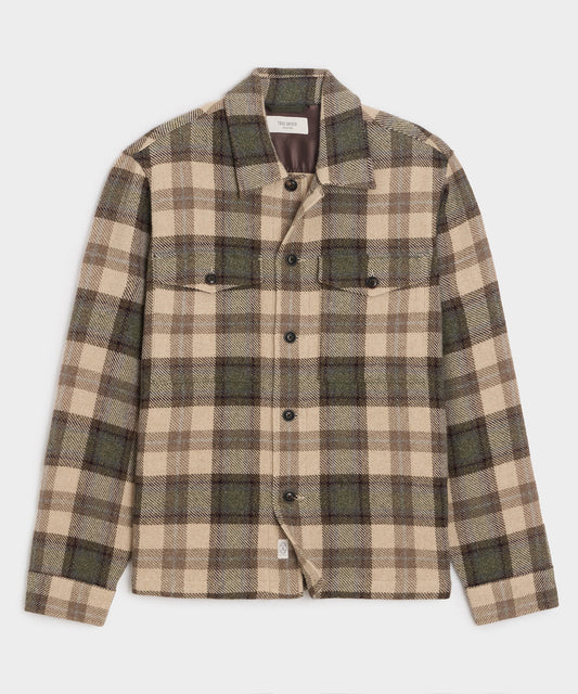 Cashmere-Wool Lowland Shirt Jacket - Taupe