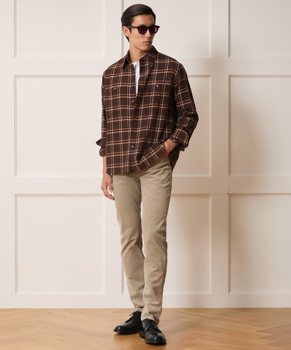 Crepe Country Shirt - Dark Brown
