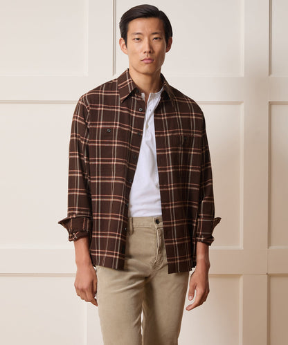 Crepe Country Shirt - Dark Brown