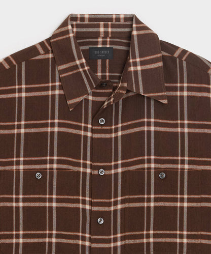 Crepe Country Shirt - Dark Brown