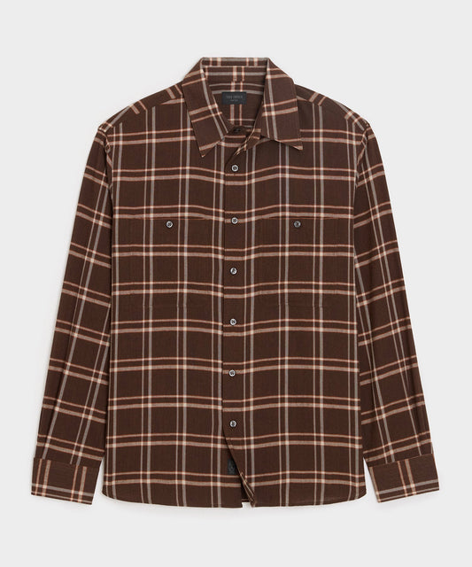 Crepe Country Shirt - Dark Brown
