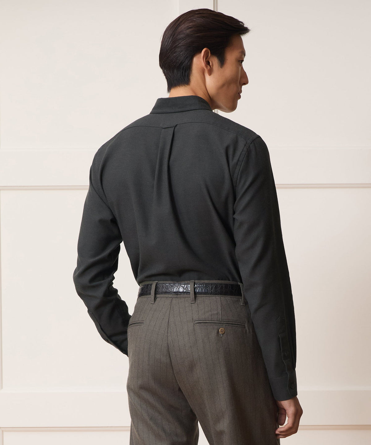 Cotton-Cashmere Sport Shirt - Charcoal