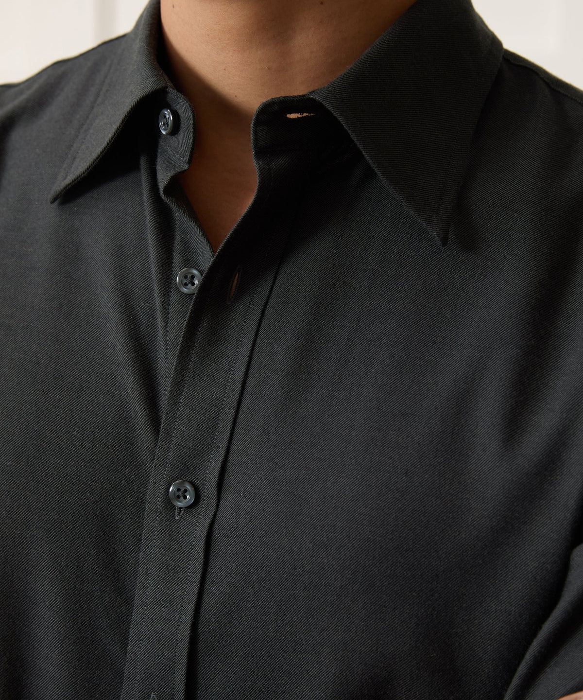 Cotton-Cashmere Sport Shirt - Charcoal