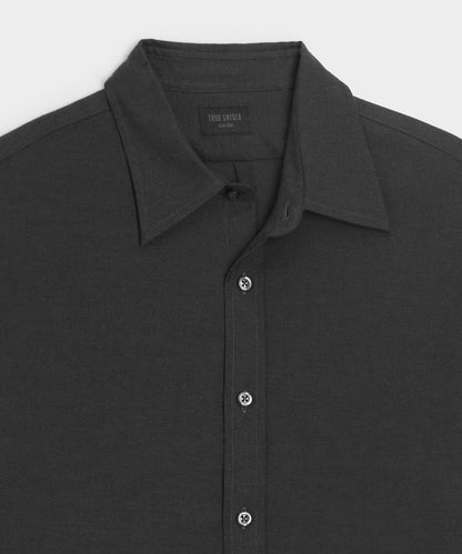 Cotton-Cashmere Sport Shirt - Charcoal