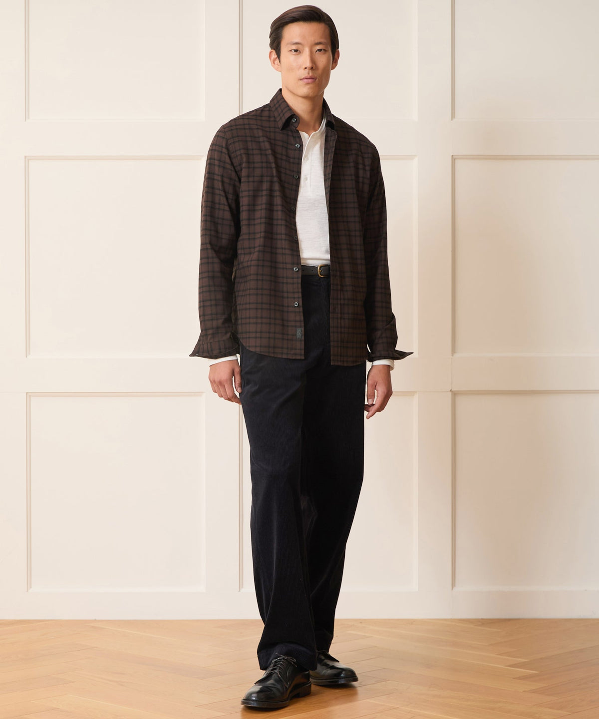 Cotton-Cashmere Sport Shirt - Caviar