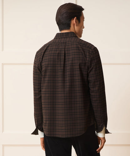 Cotton-Cashmere Sport Shirt - Caviar