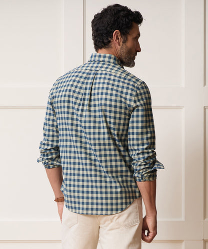 Cotton-Cashmere Sport Shirt - Blue