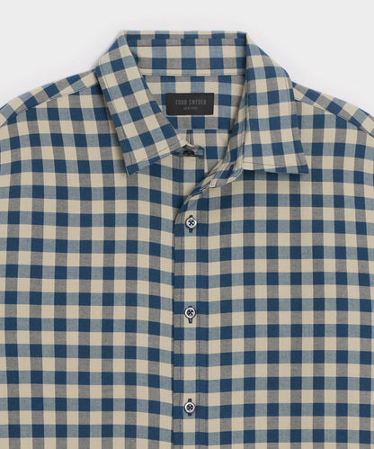 Cotton-Cashmere Sport Shirt - Blue