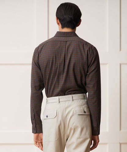 Cotton-Cashmere Sport Shirt - Brown