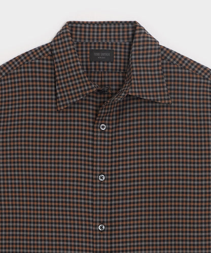 Cotton-Cashmere Sport Shirt - Brown