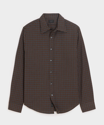 Cotton-Cashmere Sport Shirt - Brown