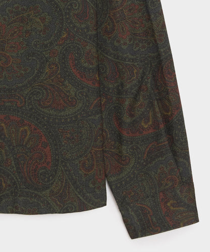 Paisley Camp Shirt - Olive