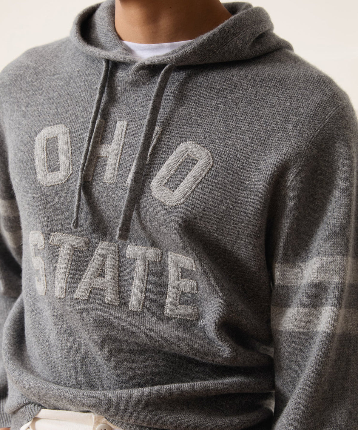 Todd Snyder x The Ohio State University™ Cashmere Hoodie - Charcoal Heather