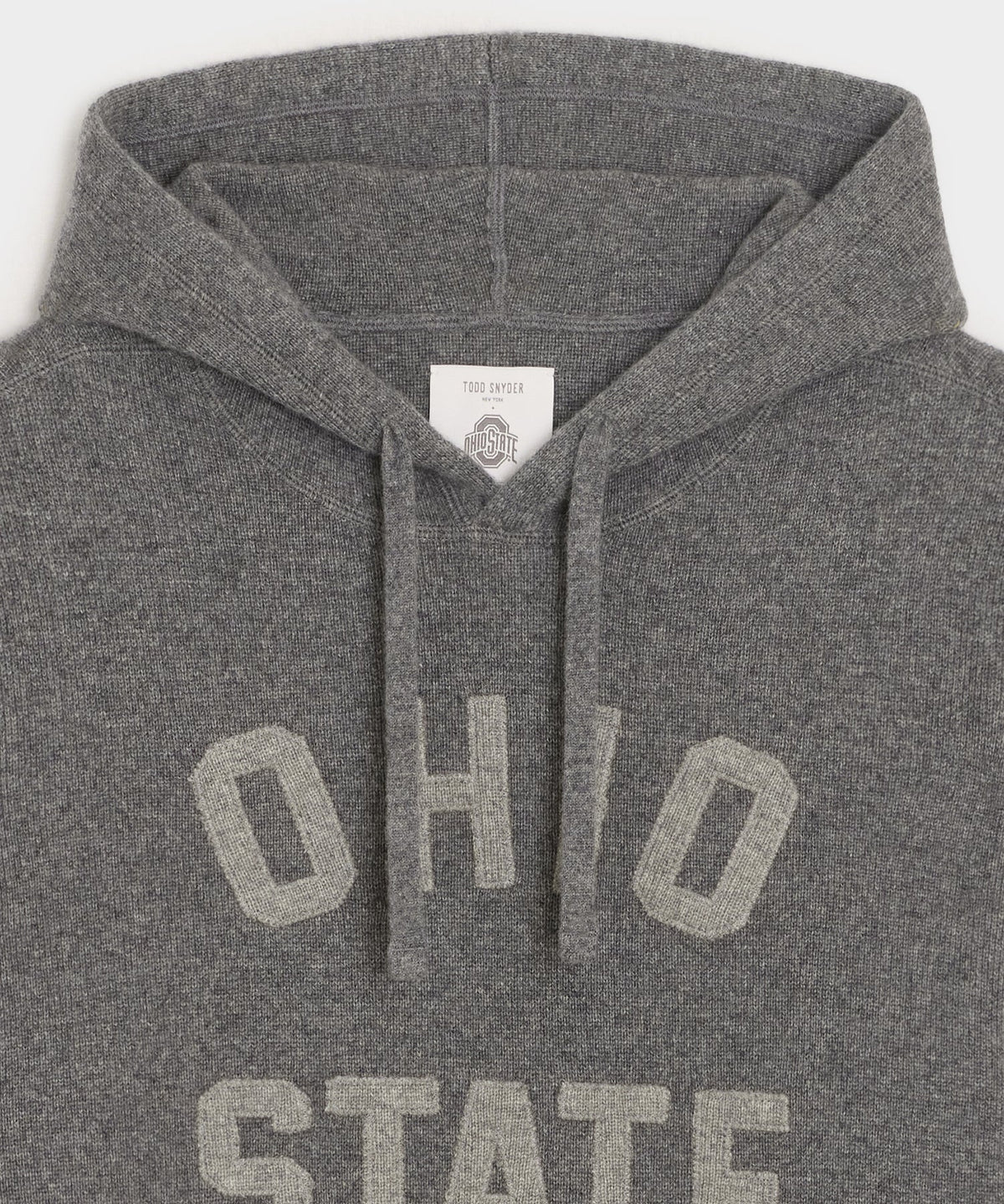 Todd Snyder x The Ohio State University™ Cashmere Hoodie - Charcoal Heather