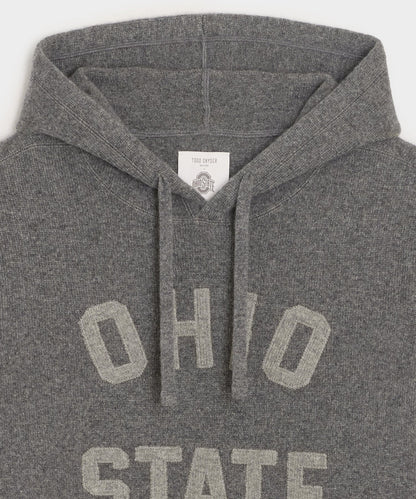 Todd Snyder x The Ohio State University™ Cashmere Hoodie - Charcoal Heather