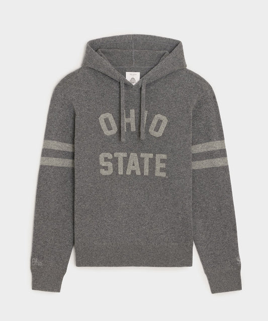 Todd Snyder x The Ohio State University™ Cashmere Hoodie - Charcoal Heather