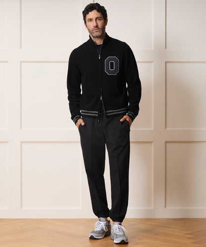 Todd Snyder x The Ohio State University™ Cashmere Full-Zip Sweater - Pitch Black