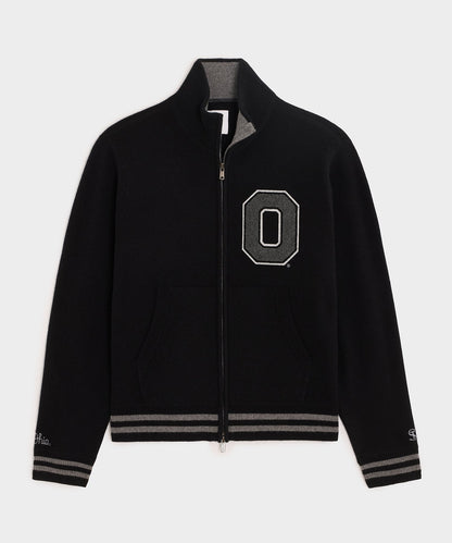 Todd Snyder x The Ohio State University™ Cashmere Full-Zip Sweater - Pitch Black