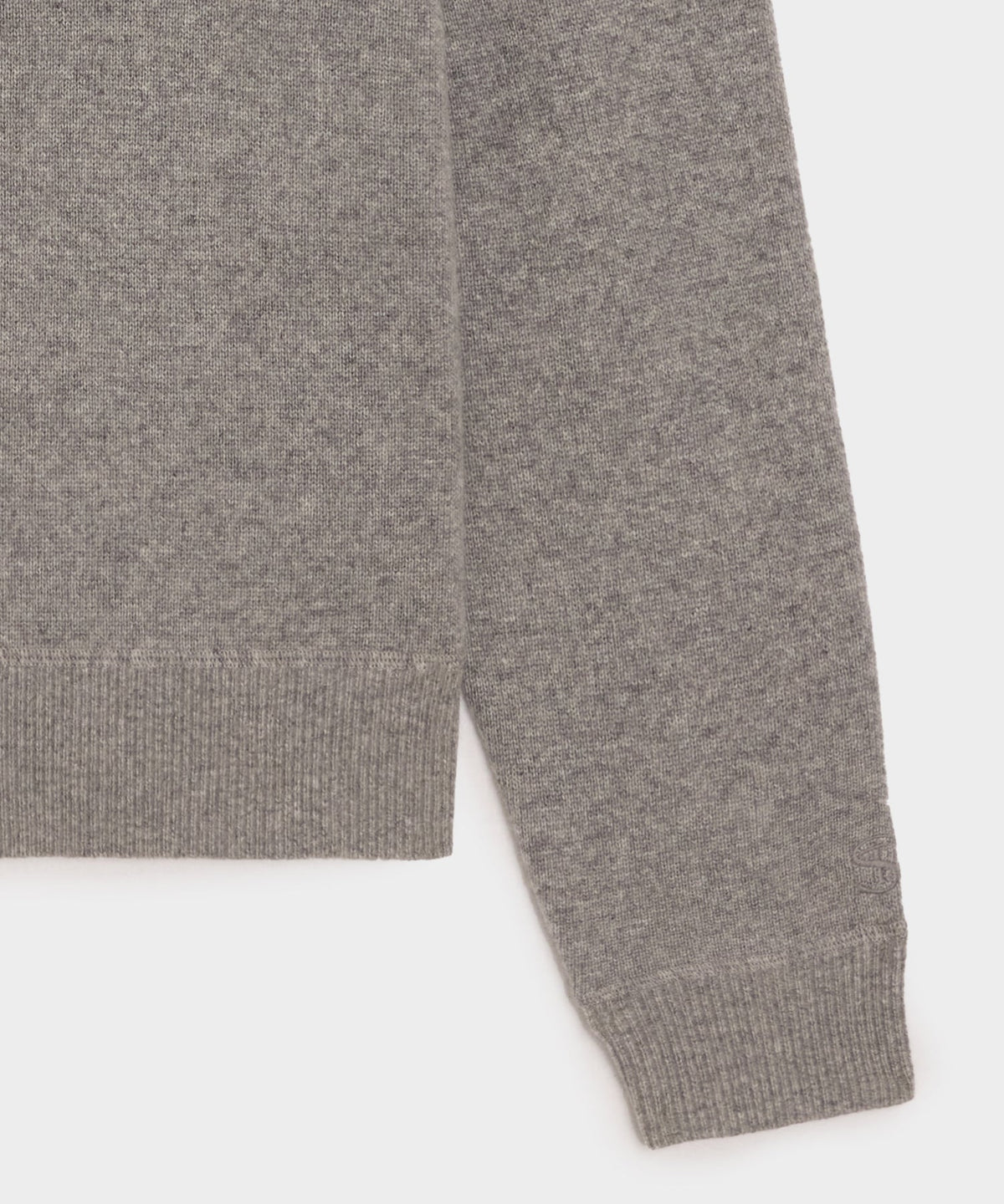 Todd Snyder x The Ohio State University™ Cashmere Quarter-Zip Sweater - Light Grey Heather