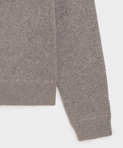 Todd Snyder x The Ohio State University™ Cashmere Quarter-Zip Sweater - Light Grey Heather